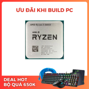 CPU AMD RYZEN 5 5600X (3.7 GHZ UPTO 4.6GHZ / 35MB / 6 CORES, 12 THREADS / 65W / SOCKET AM4) TRAY