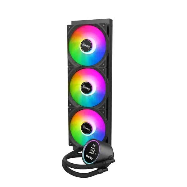 TẢN HUNTKEY GX360R BLACKTIP SHARK BLACK LED ARGB (CÓ HIỂN THỊ NHIỆT ĐỘ) - Ảnh 5