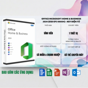 PHẦN MỀM OFFICE MICROSOFT HOME & BUSINESS 2024 (ESD EP2 06604) - KEY ĐIỆN TỬ (1 THIẾT BỊ VĨNH VIỄN)
