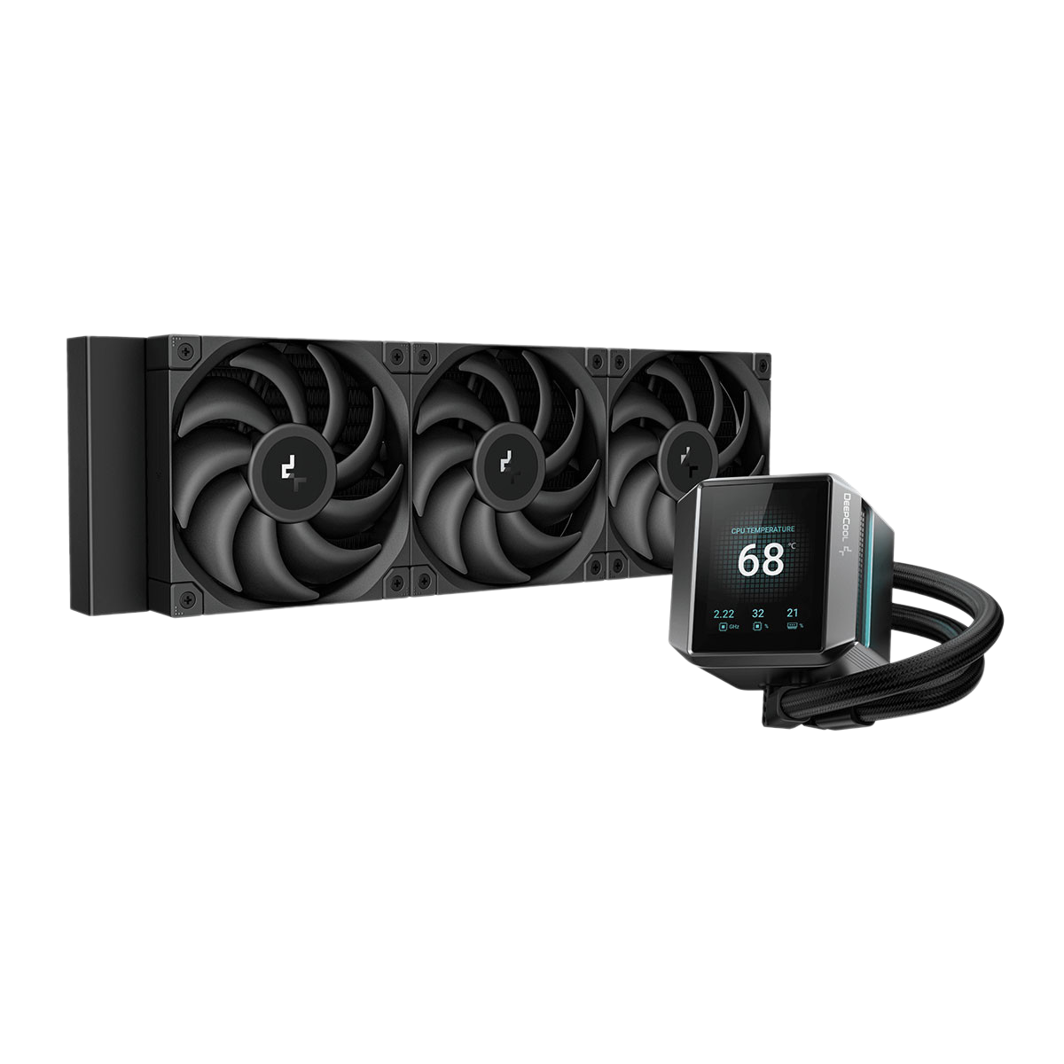 TẢN NHIỆT NƯỚC CPU DEEPCOOL MYSTIQUE 360 RGB HIỂN THỊ NHIÊT ĐỘ BACK - Ảnh 3