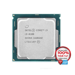 Alternative view of CPU INTEL CORE I3 8100 (3.60GHZ, 6M, 4 CORES 4 THREADS, FCLGA1151) (TRAY CHƯA GỒM FAN)