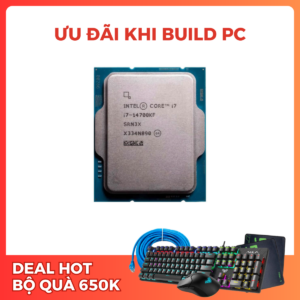 Alternative view of CPU Intel Core i7 14700KF Tray (Up 5.6 GHz, 20 Nhân 28 Luồng, 33MB Cache, Raptor Lake, LGA1700)