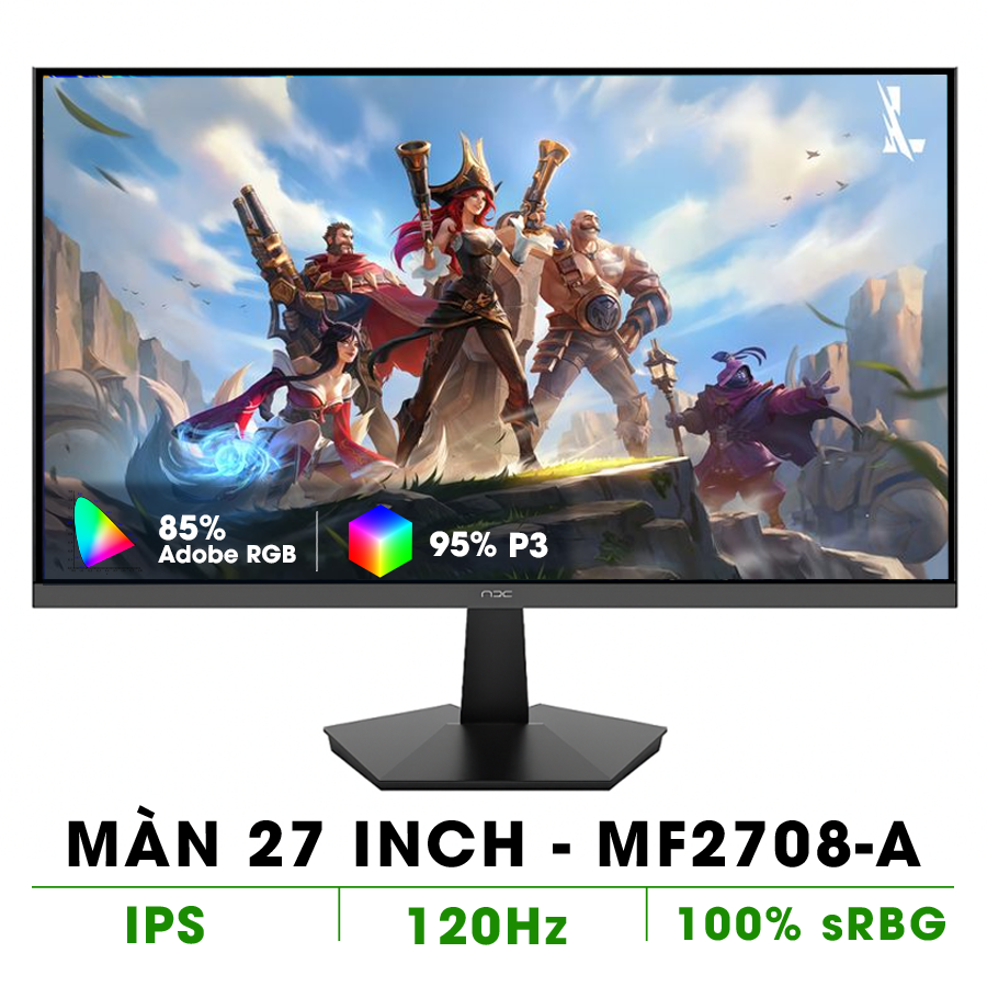 MÀN HÌNH NPC MF2708-A BLACK (27 INCH/ FULL HD/ IPS/ 120HZ/ HDMI+VGA) - Ảnh 2