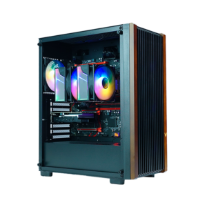 Alternative view of VỎ CASE VSP GAMING C19 WOODEN BLACK (SIZE E-ATX/SẴN 3 FAN)