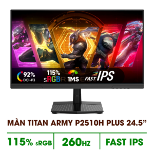 Alternative view of MÀN HÌNH TITAN ARMY P2510H PLUS (24.5 INCH/FHD/260HZ/FAST IPS/1MS/PHẲNG)
