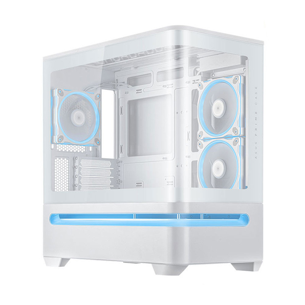 VỎ CASE ASUS PRIME AP202 TG WHITE (M-ATX/ KHÔNG FAN) - Ảnh 2