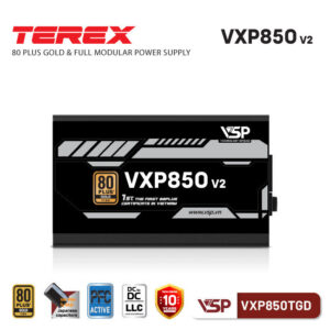 Alternative view of NGUỒN VSP TEREX VXP850TGD 850W V2 (80 PLUS GOLD/FULL MODULAR/ ATX3.1/ PCIE5.1/ Dải điện áp 100-240V)