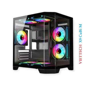 Alternative view of VỎ CASE VIETTECH X9 CUBI M PARORAMA BLACK (M-ATX/ KHÔNG FAN)
