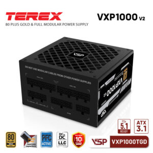 Alternative view of NGUỒN VSP TEREX 1000W VXP1000TGD V2 (80 PLUS GOLD / FULL MODULAR / ATX3.1 PCIE5.1)