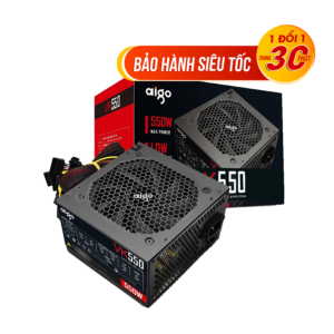 Alternative view of Nguồn máy tính AIGO VK550 - 500W (Cáp dẹt màu đen)