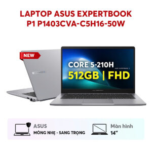 Alternative view of LAPTOP ASUS EXPERTBOOK P1 P1403CVA-C5H16-50W (CORE 5 210H | 16GB | 512GB | INTEL® GRAPHICS | 14 INCH FHD | WIN11 | XÁM)