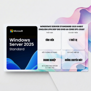 Alternative view of PHẦN MỀM WINDOWS SERVER STANDARD 2025 64BIT ENGLISH 1PK DSP OEI DVD 16 CORE EP2-25187