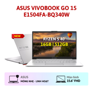 Alternative view of Laptop ASUS Vivobook Go 15 E1504FA-BQ340W (Ryzen 5 40 | 16GB | 512GB | AMD Radeon | 15.6 inch FHD | Win 11 | Bạc)