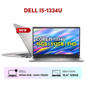 Alternative view of LAPTOP DELL 15 DC15250, I5-1334U, 16GB DDR5, 512GB SSD, INTEL GRAPHICS, 15.6 INCH FHD, 3C 41WH, AX+BT, OFFICEHS24+365, MCAFEE LS, WIN 11 HOME, BẠC (PLATINUM SILVER), 1Y WTY, Y26