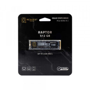 Alternative view of SSD NVME MCQUEST RAPTOR 512GB (ĐỌC 2400MB/S GHI 1700MB/S) PCIE GEN3 X4 (RA0512N)