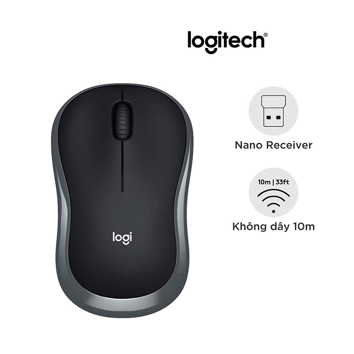 CHUỘT KHÔNG DÂY LOGITECH B175 OPTICAL WIRELESS (USB/ĐEN) - Ảnh 2