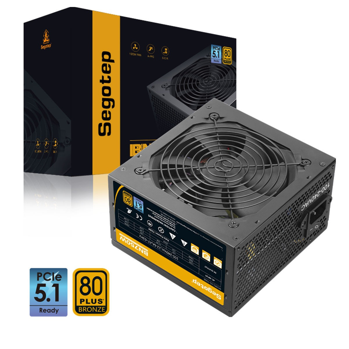 NGUỒN SEGOTEP BN750W SG-750BV2 (80 PLUS BRONZE/ PCIE 5.1/ ATX 3.1) - Ảnh 2