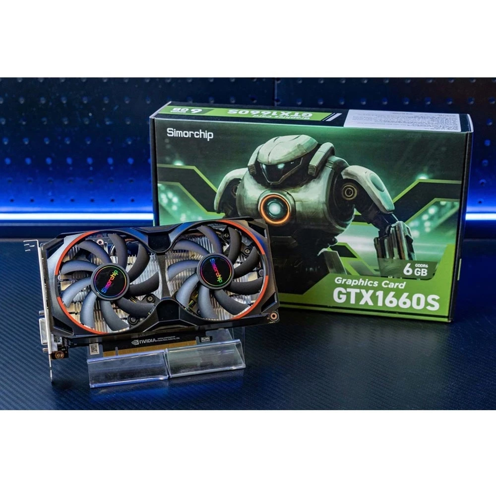 VGA SIMORCHIP GEFORCE GTX1660S 6GB DDR6 2FAN - Ảnh 2